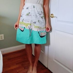 ✨Vintage Venice Gondola Printed Skirt